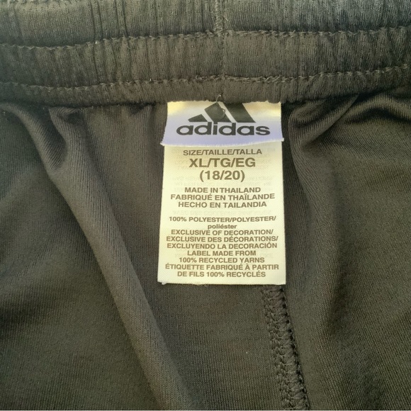 Adidas Boys XL Athletic Shorts Black - Picture 8 of 9